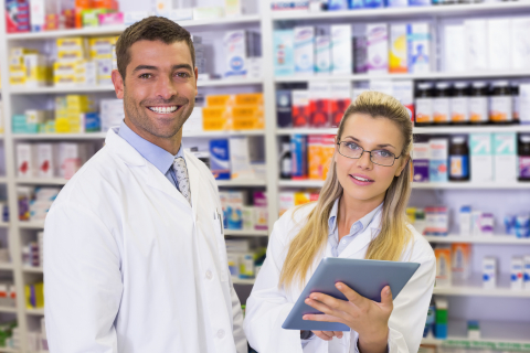 Pharmacist in pharmacy